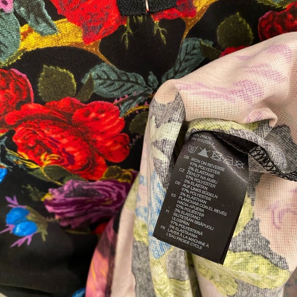 Floral graphic print 3/4 sleeve shift dress. - Picture 6 of 6